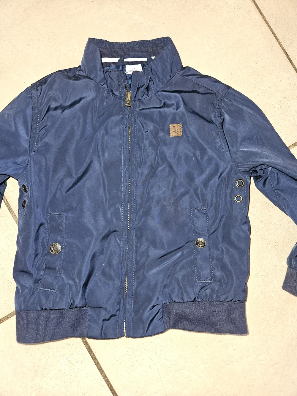 Janie and Jack Dark Navy Puffer Bomber Jacket